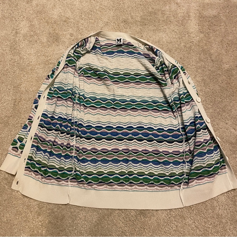 Missoni Multicolor Patterned Knitted Sweater Card… - image 2